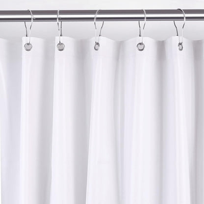White Shower Curtain Liner,72 x 84 Inches Vinyl 10 G Heavy Duty Plastic Shower Curtain,Waterproof Weighted Bathroom Shower Liner