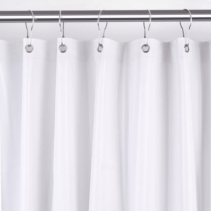 White Shower Curtain Liner,72 x 84 Inches Vinyl 10 G Heavy Duty Plastic Shower Curtain,Waterproof Weighted Bathroom Shower Liner