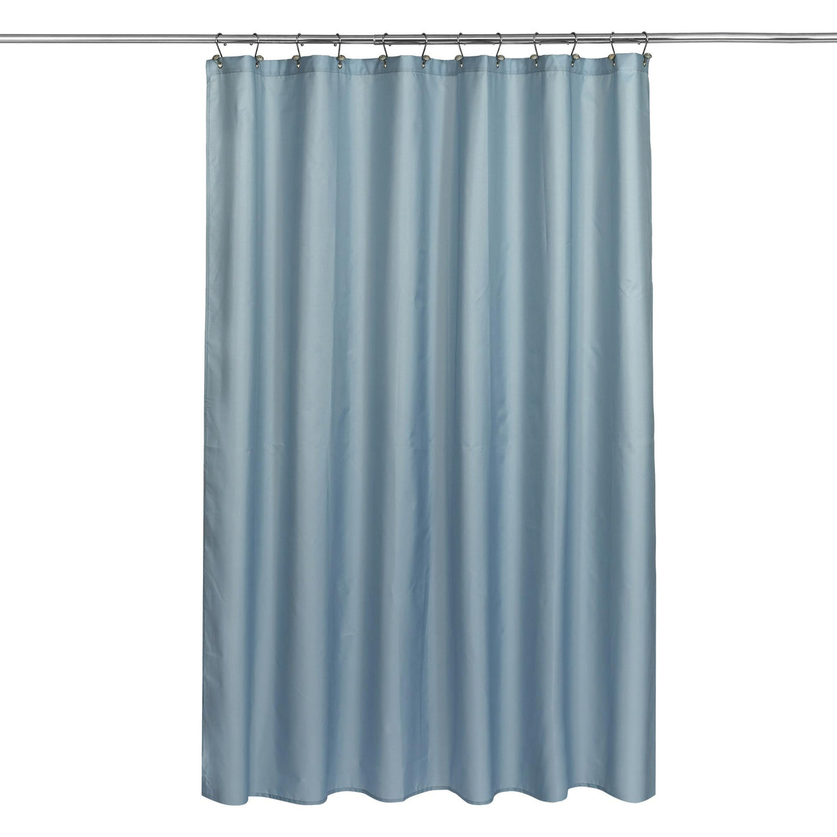 N&Y HOME Fabric Shower Curtain Liner with Magnets Standard Size, White