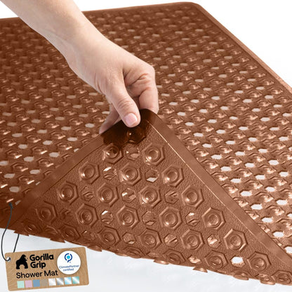 GORILLA GRIP Bath Tub Shower Mat, Bathtub Floor Liner, 35x16 White