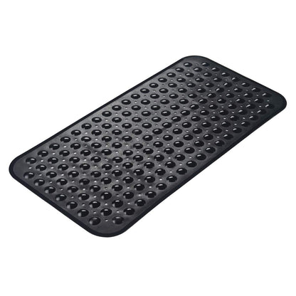AmazerBath Bath Tub Mat, Medium Size 27.6 x 15 Inches Non-Slip Shower Mats with Suction Cups and Drain Holes, Bathroom Bathtub Mats Machine Washable (Clear)