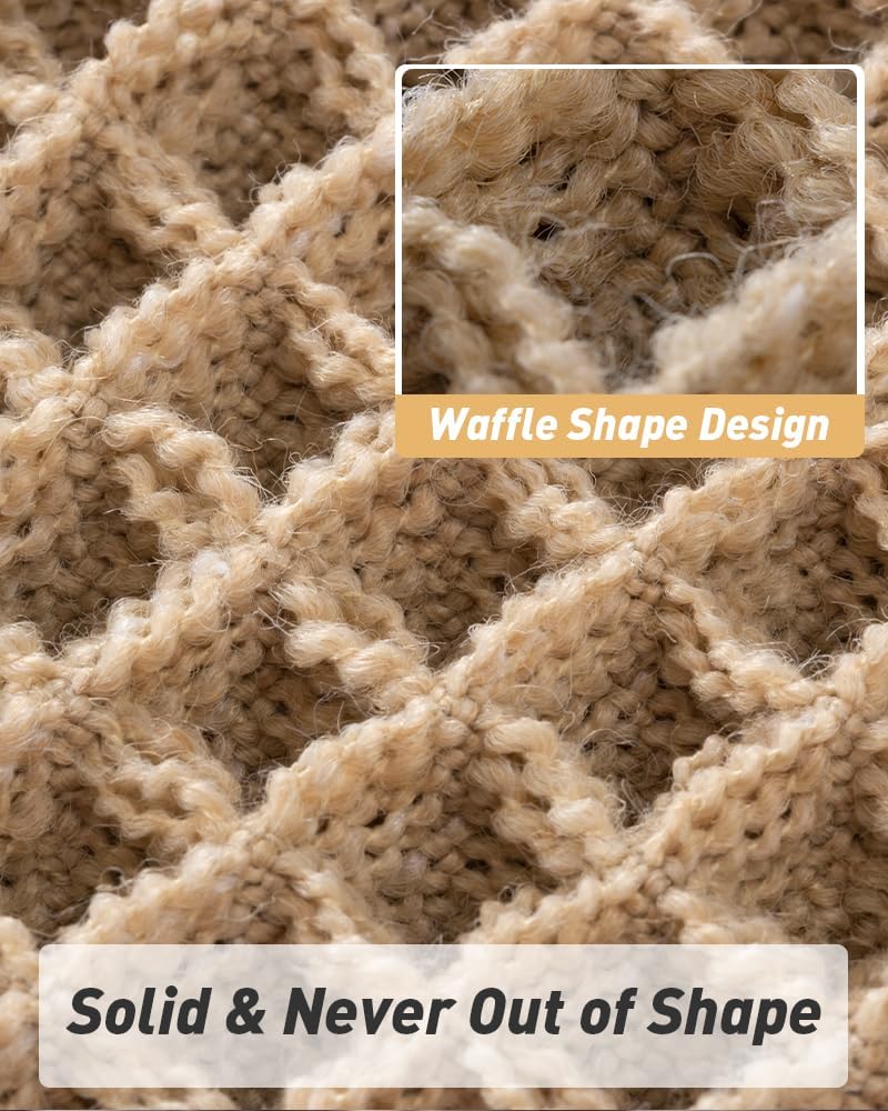 Upgraded Waffle Bath Mat Ultra Absorbent Non Slip Bathroom Mat, 17" x 24"