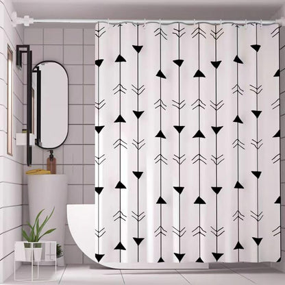 TIKABC Black Shower Curtain Liner, 4G PEVA Shower Liner, Plastic Waterproof Shower Curtains, 72x72 inch with Grommet Holes 3 Magnetic Weights(Black)
