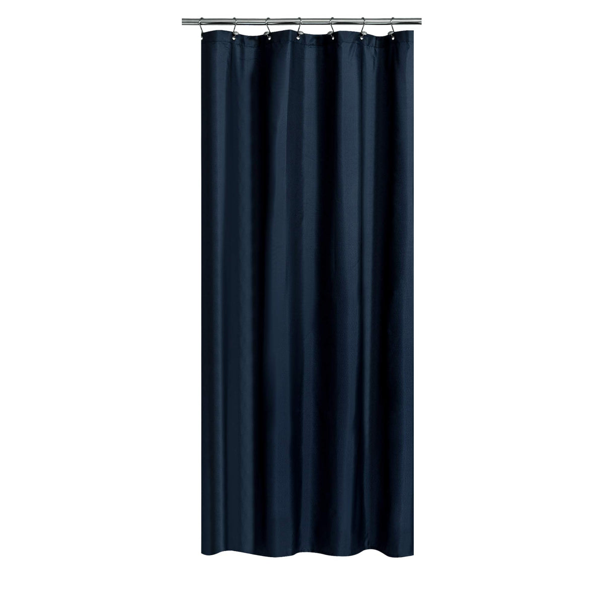 N&Y HOME Fabric Shower Curtain Liner with Magnets Standard Size, White