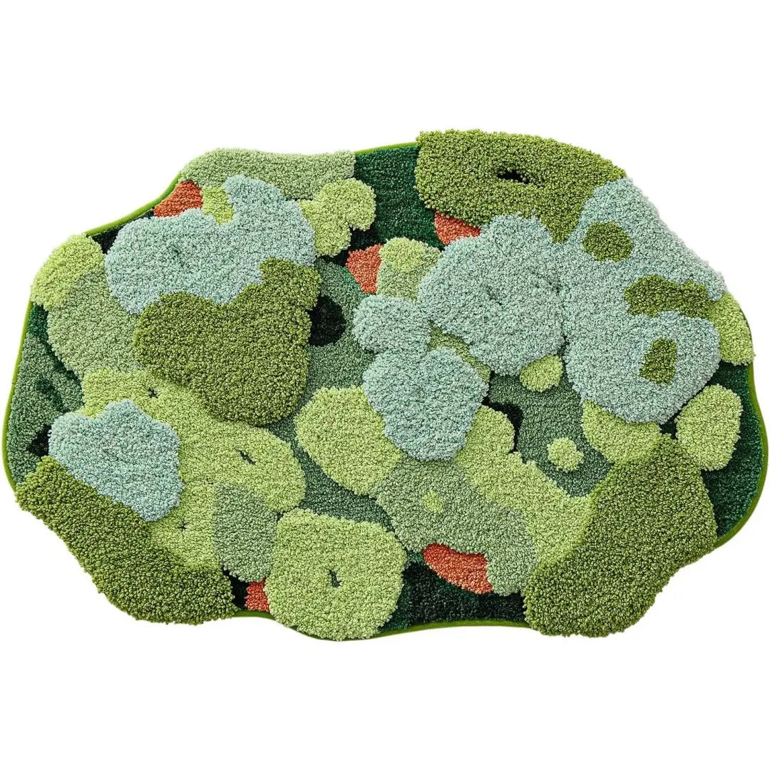 LUMI Large Ocean Blue Fluffy Bath Mat, Soft Non Slip Quick Dry Absorbent Washable Bathroom Rug, Floor Carpet for Shower, Bedroom, Kids Room 24"x43"