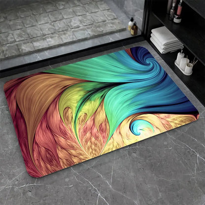 Diatomaceous Earth Bath Mat,Black Funny Skull Non-Slip Volume Super Absorbent Fast Drying for Bathroom Kitchen Door mat,Eco-Friendly Easy to Clean 16×24Inch (40 * 60cm)