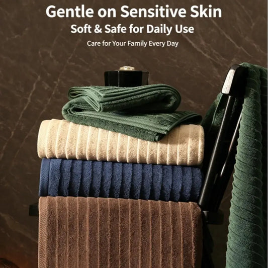 100% Combed Cotton Bath Towel, 430g Plush Touch Quick-Dry Large Towel (70x140cm) for Bathroom Daily Use, Shower Wrap