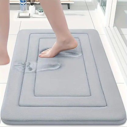 Memory foam bath mat, absorbent non-slip cushion rug, pvc bottom, kitchen sink, office carpet
