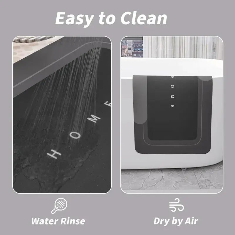 3PCS Multi-Size Modern Bathroom Rug Sets - Nonslip Diatomite-TRP Rectangle Anti-Slip Border Combo Set Bath Mats with Rubber Backing, Durable, Water-Absorbent, Quick-Dry for Indoor Bathroom Home Supplies