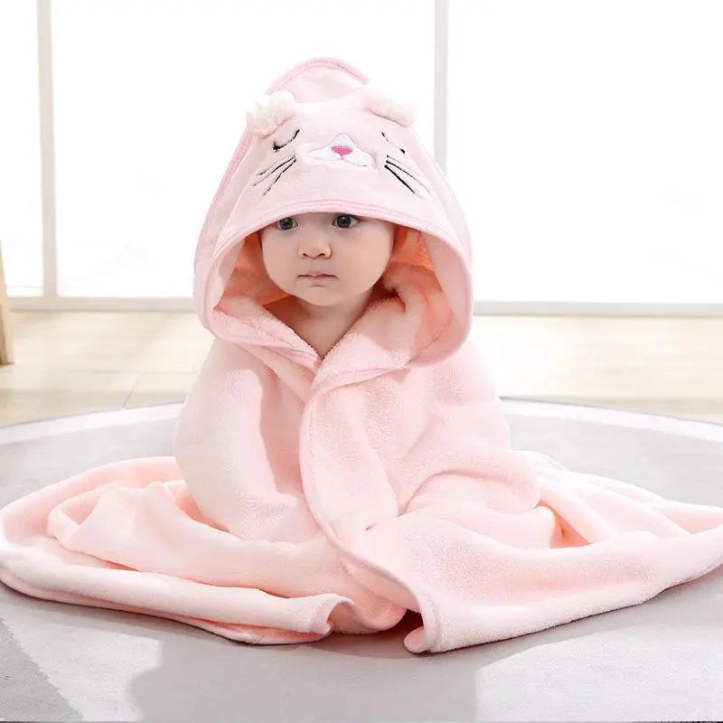 Premium Ultra Soft Absorbent Bath Towel 31.5×31.5 Inch / 80×80cm, Breathable Adorable Animal Pattern Towel, Multi-Purpose All-Season Essential