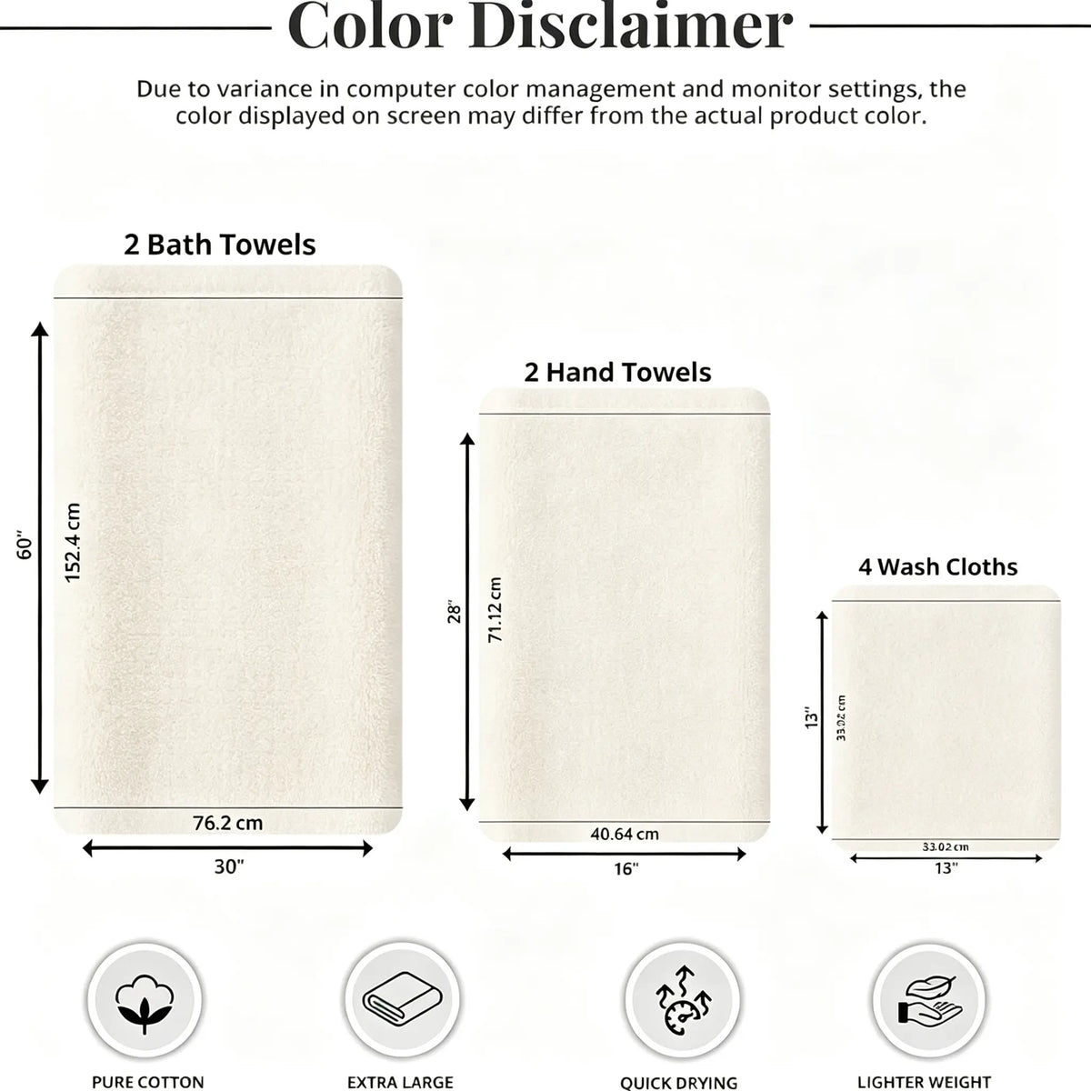 Premium Coral Fleece 8-Piece Towel Set - 2 Bath Sheets, 2 Hand Towels, 4 Face Towels - Super Soft Absorbent Quick-Drying Spa Quality Hotel Towels for Home & Travel, Unisex, Absorbent Fast bath sheet for shower Japanese wash cloth, Fluffy, Bath Sheets