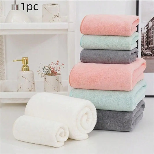 Luxury Coral Fleece Bath Towels, Ultra Soft and Highly Absorbent, Quick Dry for Travel and Daily Use, Multiple Sizes and Colors Available