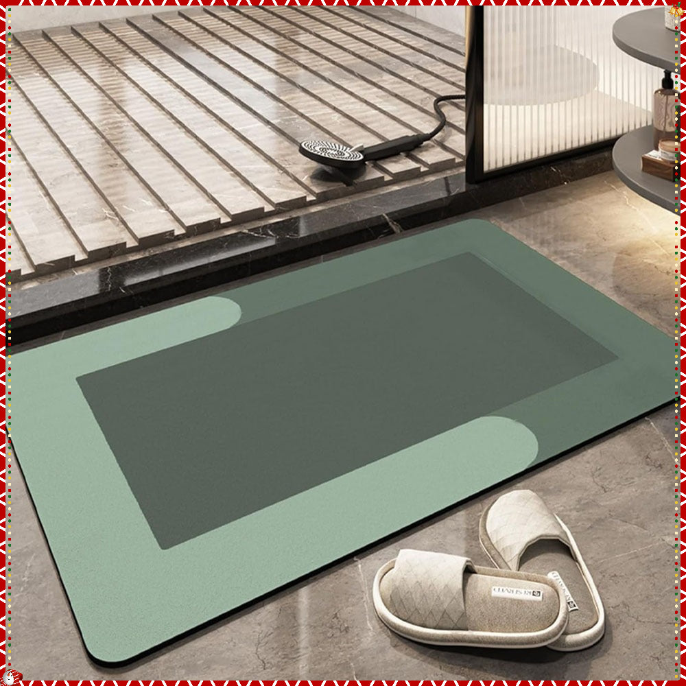 Absorbent Diatomite Bath Mat, Non-slip And Water-absorbing Floor Mat, Soft And Comfortable Bathroom Mat - Suitable for Bathroom, Shower, Laundry Room, Bedroom, Living Room, Doorstep Mat, Kitchen Floor Mat