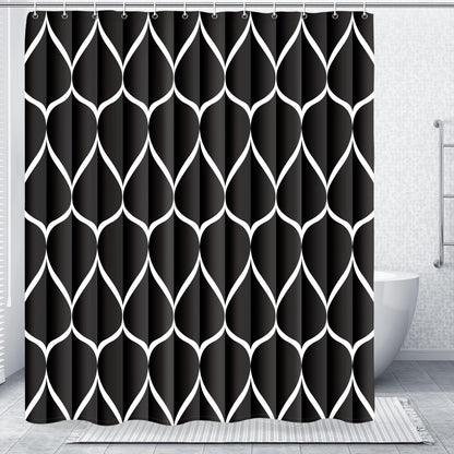 Gelbchu Grey Blend Geometric Shower Curtain for Bathroom, 72x72 Inch