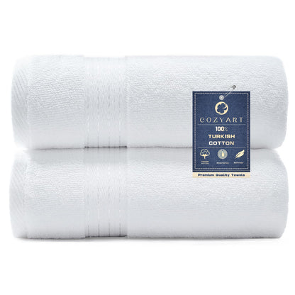 COZYART Luxury Bath Towel Set 6 Pcs, Dark Green 100% Turkish Cotton 650 GSM