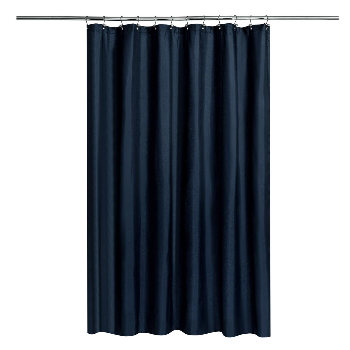 N&Y HOME Fabric Shower Curtain Liner with Magnets Standard Size, White