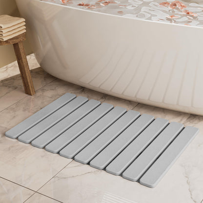 Foldable Stone Bath Mat, Diatomaceous Earth Stone Drying Mats for Bathroom