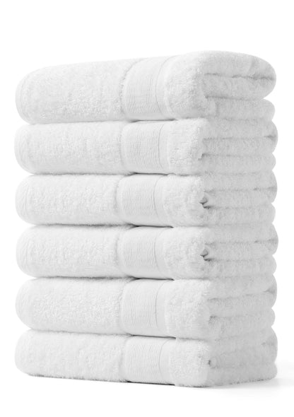 Aibaser Viscose from Bamboo and Cotton Bath Towels Set of 6-27x54 Inch Ultra Soft, Highly Absorbent Large Shower Towels for Bathroom, Spa & Gym