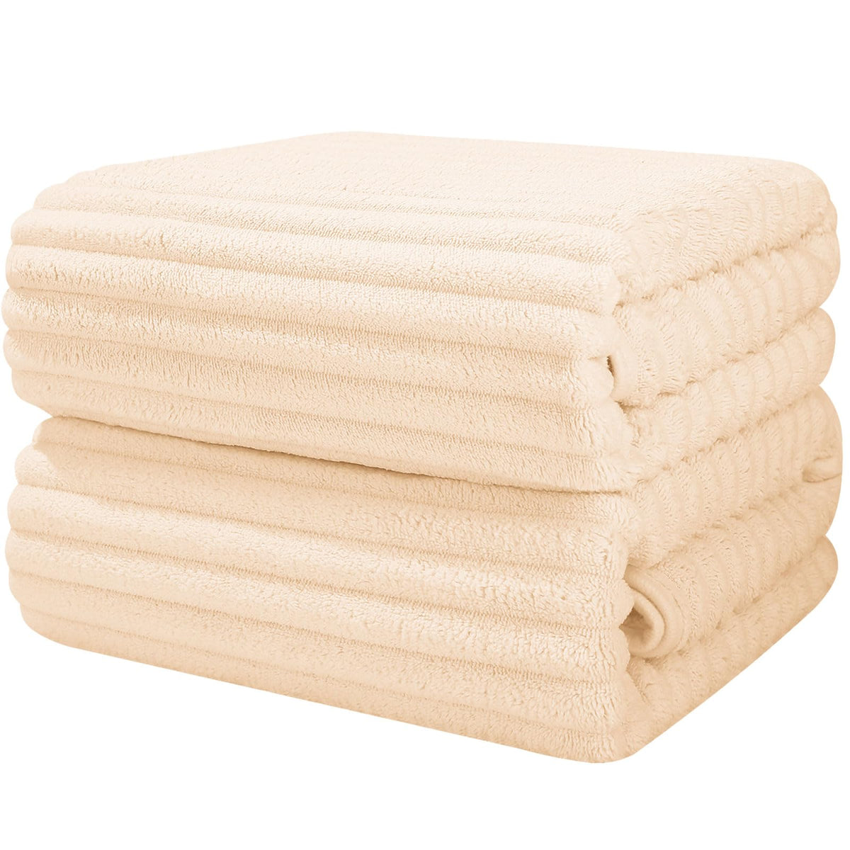 Luxury 4-Piece Quick-Dry Bath Towel Set 27.5X 55 Inches – Ultra Soft Microfiber for Bathroom, Bar, Pool, Gym & Travel – Elegant Twill Design