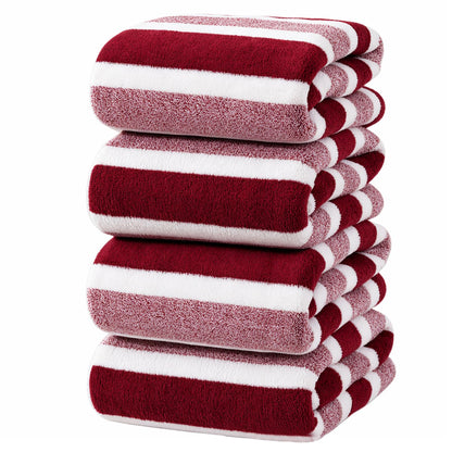 4 Pcs Large Microfiber Bath Towel Set, 34.6" x 67"(Gray)