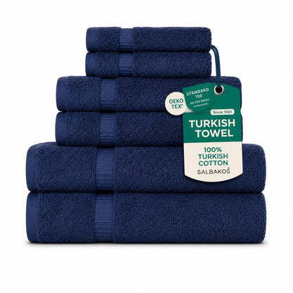 SALBAKOS 4-Piece 100% Turkish Cotton Bath Towels, 27x54 inch, White