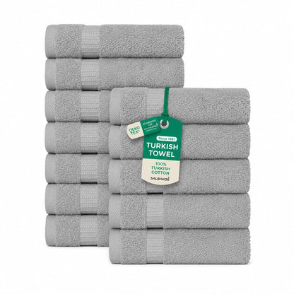 SALBAKOS 4-Piece 100% Turkish Cotton Bath Towels, 27x54 inch, White