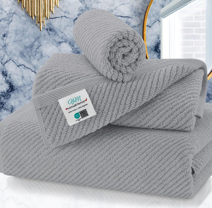 VOOVA & MOVAS 6PC Towel Set, 100% Cotton, Aqua Teal