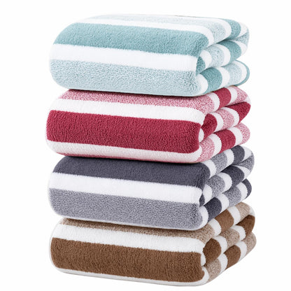 4 Pcs Large Microfiber Bath Towel Set, 34.6" x 67"(Gray)