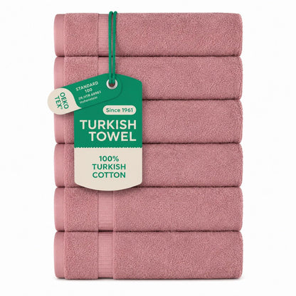 SALBAKOS 4-Piece 100% Turkish Cotton Bath Towels, 27x54 inch, White