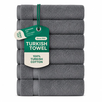 SALBAKOS 4-Piece 100% Turkish Cotton Bath Towels, 27x54 inch, White