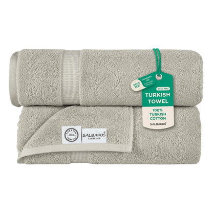 SALBAKOS 4-Piece 100% Turkish Cotton Bath Towels, 27x54 inch, White