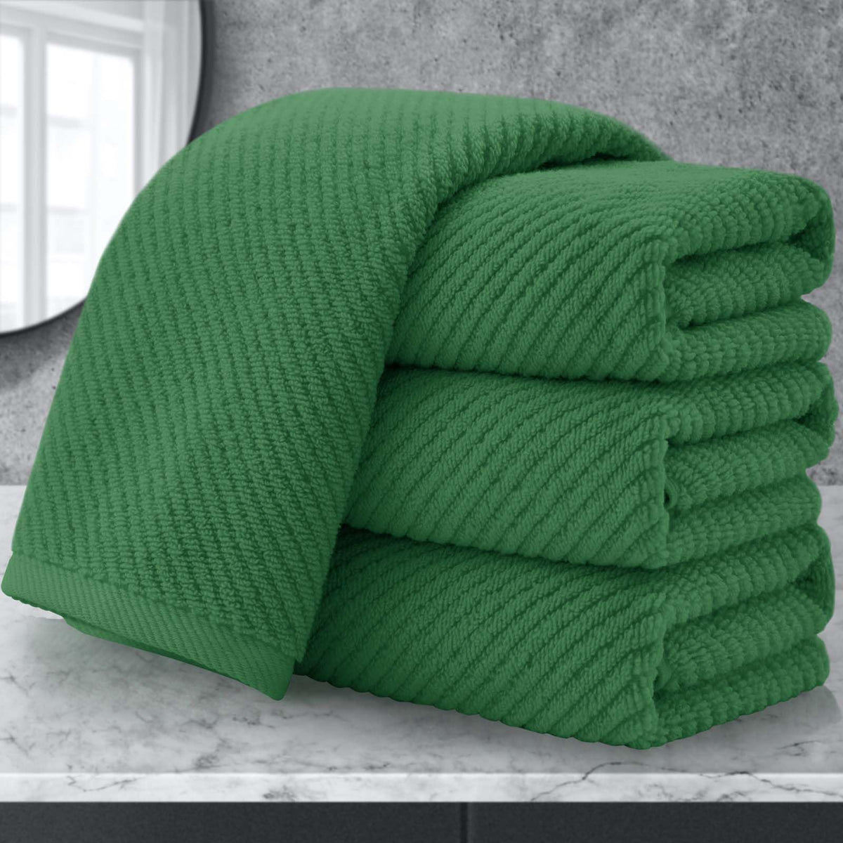 VOOVA & MOVAS 6PC Towel Set, 100% Cotton, Aqua Teal