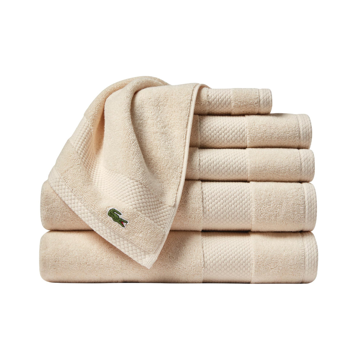Lacoste Heritage 100% Supima Cotton Bath Towel 30" x 54", Aloe
