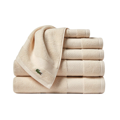 Lacoste Heritage 100% Supima Cotton Bath Towel 30" x 54", Sand