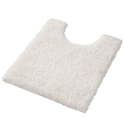 Yimobra Bathroom Rugs Non Slip Washable, Ultra Soft and Water Absorbent Bath Mats, Fluffy Shower Mat Outside, Plush Matts for Bathroom Floor/Sink, 24X17, Home Decor Accessories, Light Gray and White