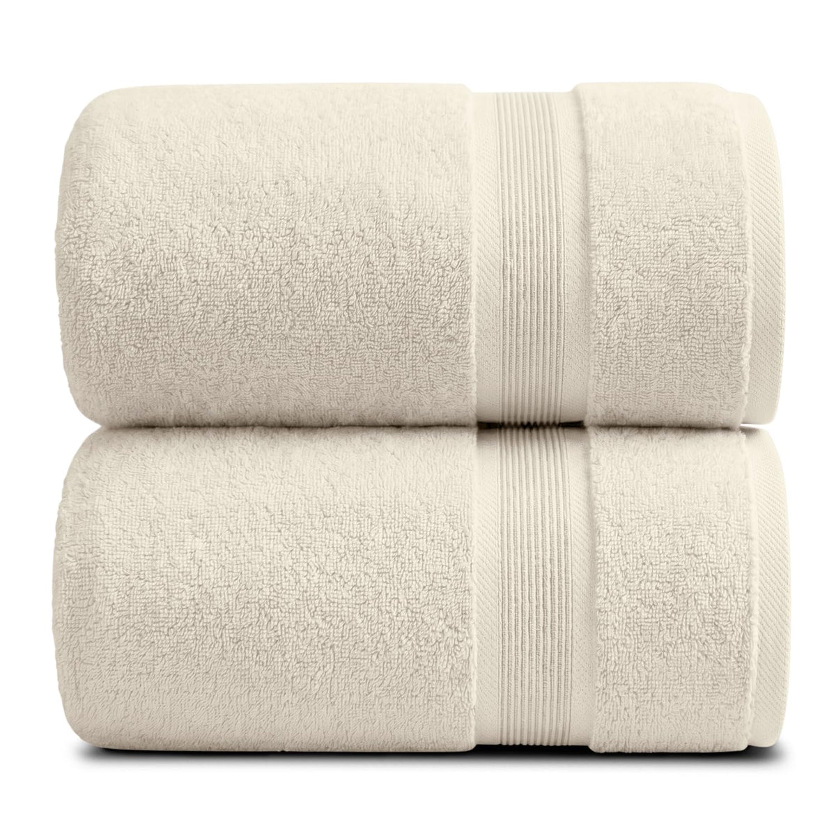 Springtree Home Luxury Bamboo Rayon Plush Bath Towel Set | 4-Pack | White