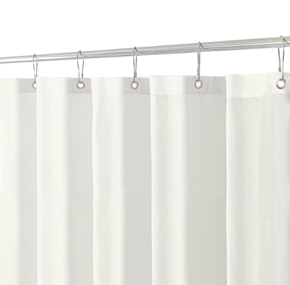 Fabric Shower Curtain Liner 72x72 Inch-White Standard Size Shower Liners
