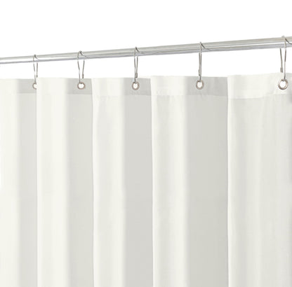 Fabric Shower Curtain Liner 72x72 Inch-White Standard Size Shower Liners
