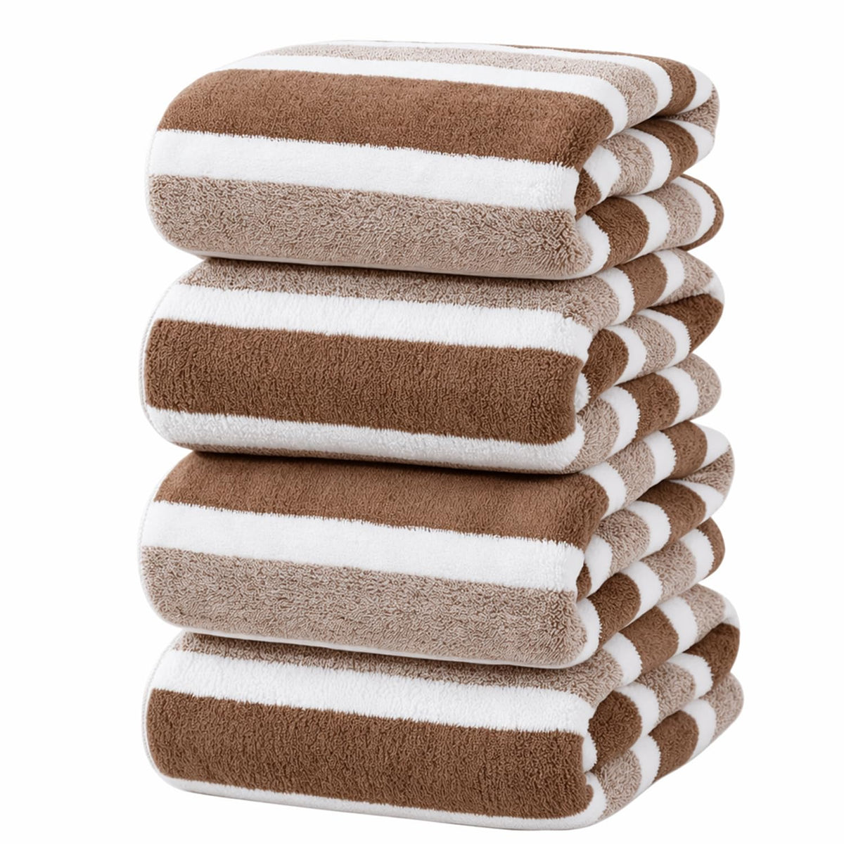 4 Pcs Large Microfiber Bath Towel Set, 34.6" x 67"(Gray)