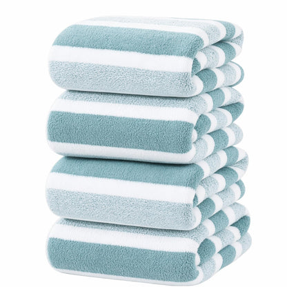 4 Pcs Large Microfiber Bath Towel Set, 34.6" x 67"(Gray)
