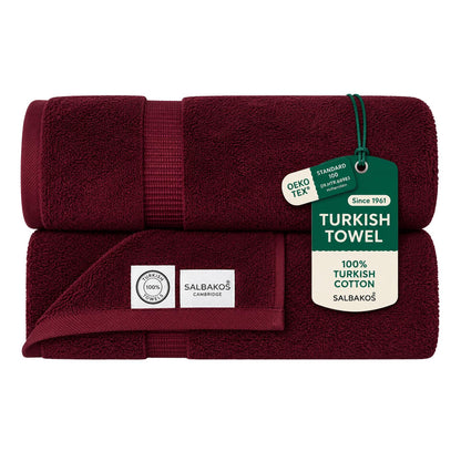 SALBAKOS 4-Piece 100% Turkish Cotton Bath Towels, 27x54 inch, White