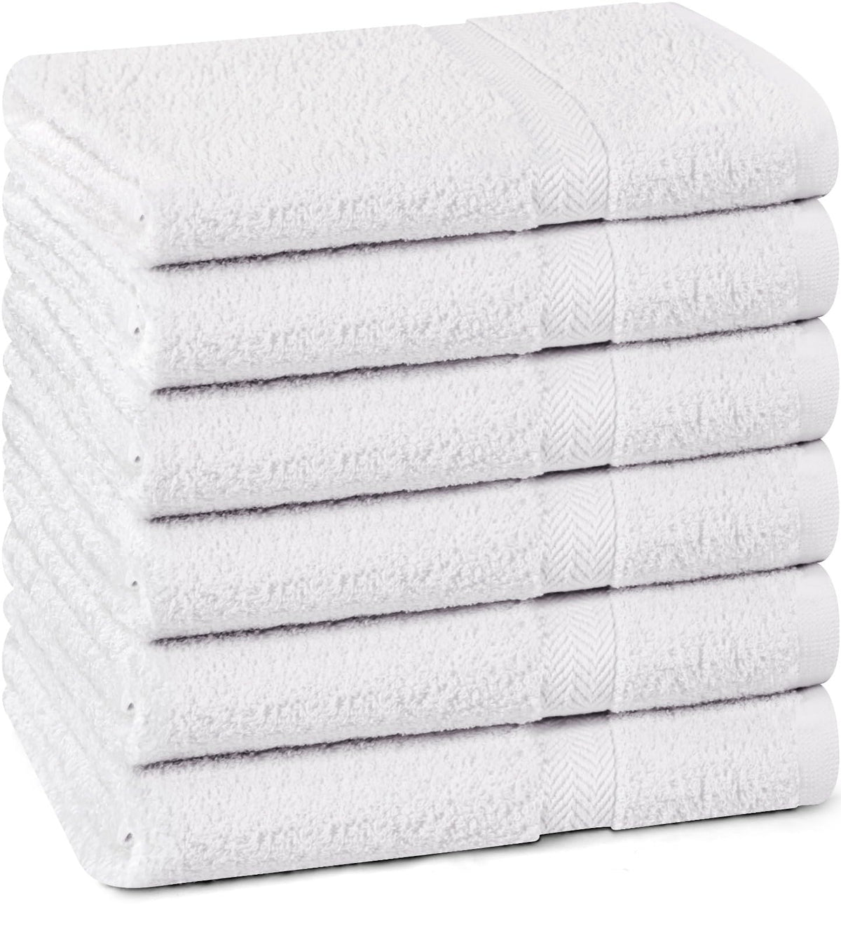 Towel and Linen Mart 100% Cotton 6 Pack Bath Towel Set, Quick Dry, Super Absorbent, Light Weight, Soft, (27 x 54 Pack of 6) Beige, White, Grey, Sky Blue, SAGE Green, Navy