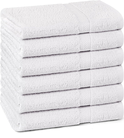 Towel and Linen Mart 100% Cotton 6 Pack Bath Towel Set, Quick Dry, Super Absorbent, Light Weight, Soft, (27 x 54 Pack of 6) Beige, White, Grey, Sky Blue, SAGE Green, Navy