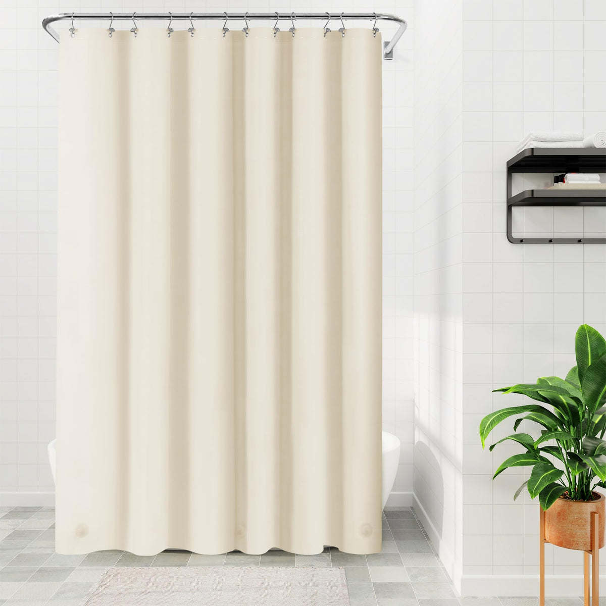 Barossa Design Oeko-tex Certified Shower Curtain Liner Standard Size, Clear