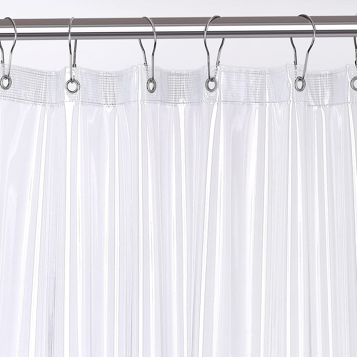 White Shower Curtain Liner,72 x 84 Inches Vinyl 10 G Heavy Duty Plastic Shower Curtain,Waterproof Weighted Bathroom Shower Liner