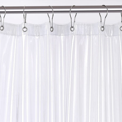 White Shower Curtain Liner,72 x 84 Inches Vinyl 10 G Heavy Duty Plastic Shower Curtain,Waterproof Weighted Bathroom Shower Liner