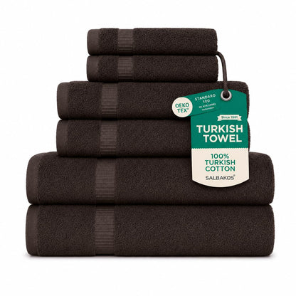SALBAKOS 4-Piece 100% Turkish Cotton Bath Towels, 27x54 inch, White