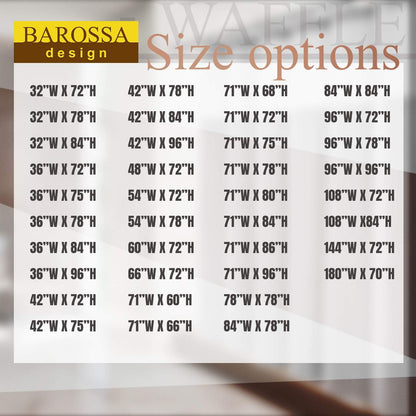 Barossa Design Waffle Weave Extra Long Shower Curtain White 84 Inch Length