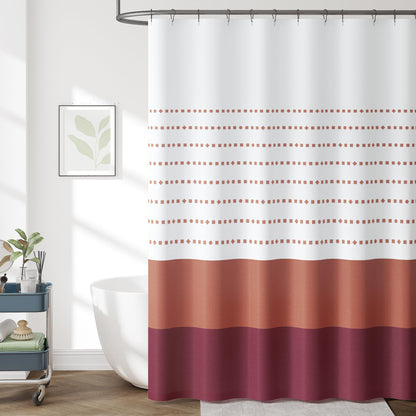 jinchan Ombre Ocean Blue Shower Curtain for Bathroom 70x72 Inch 12 Hooks