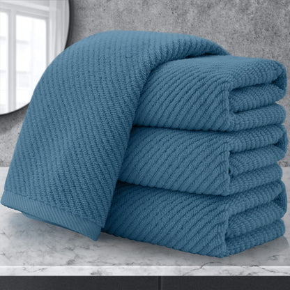 VOOVA & MOVAS 6PC Towel Set, 100% Cotton, Aqua Teal